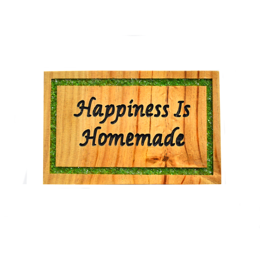 Pine 'Happiness is Homemade' sign